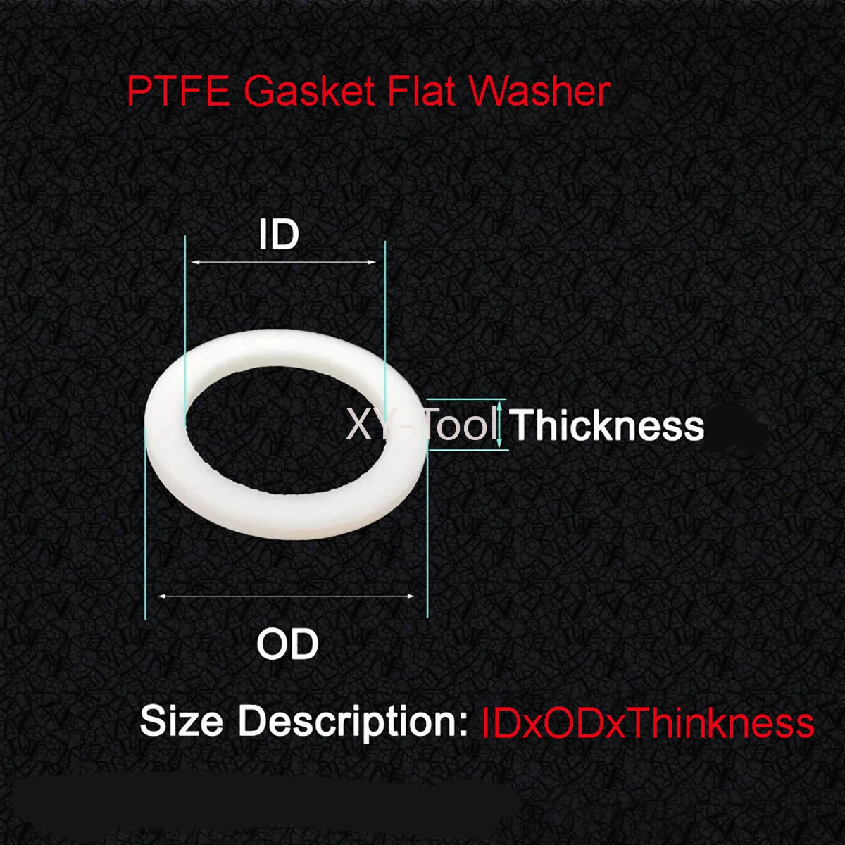 PTFE طوقا شقة غسالة سمك 1.25 مللي متر ID3mm ~ 160 مللي متر ارتفاع درجة الحرارة مقاومة PTFE وسادة مسطحة البلاستيك القرص غسالة ختم طوقا #2