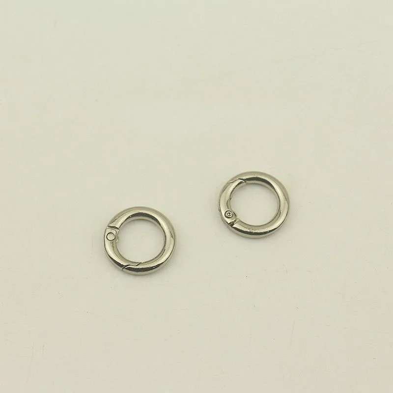 Hebillas de anillo redondo de 13mm de 50 piezas, llavero de resorte, correa de cuero, hebilla de cadena, broche a presión, Clip de gatillo, accesorios DIY