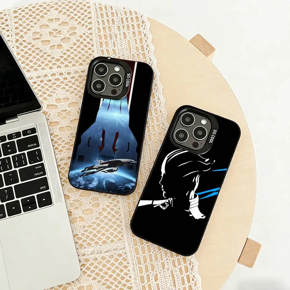 

Game N7 M-Mass Effect Phone Case For iPhone 17,16,15,14,13,12,11 Plus,Pro Max,XS,Colored silver phone case