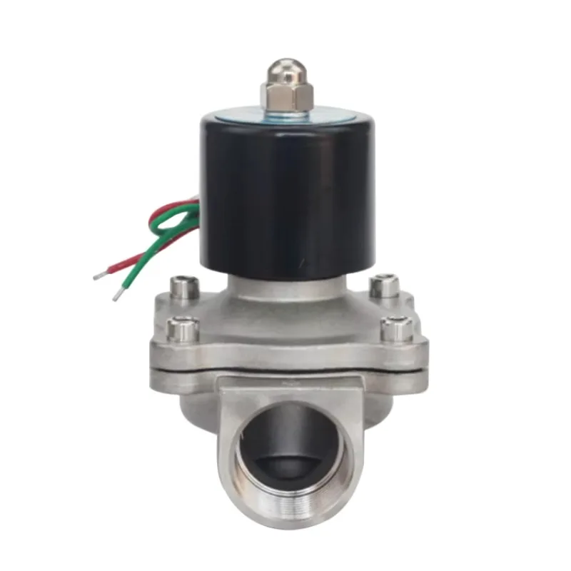 DN50 2 "التمثيل المباشر 2-Way الفولاذ المقاوم للصدأ 304/316 صمام الملف اللولبي مغلق عادة لصمامات التحكم DC24V/AC220V