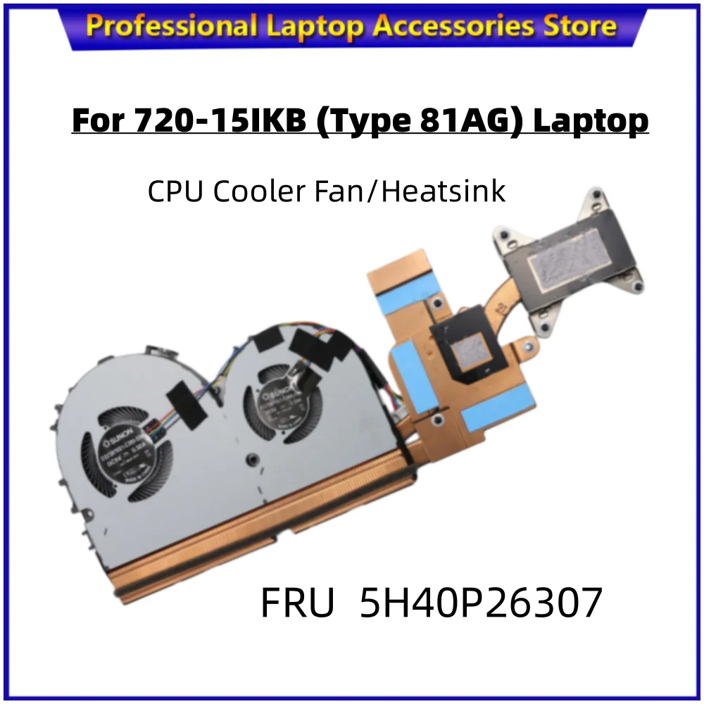 Làm Mát CPU Đế Quạt Tản Nhiệt Cho Laptop Lenovo Ideapad 720-15IKB Laptop Loại 81AG FRU 5H40P26307