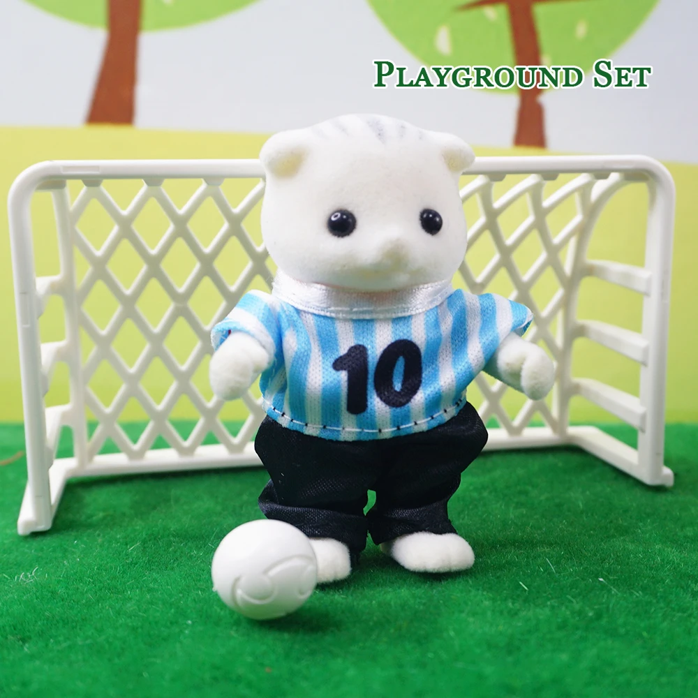 1/12 Forest Family Bunny Animal Football Sports Suit Doll House Accessories Miniature Furniture Basketball Toy For Girl Gift