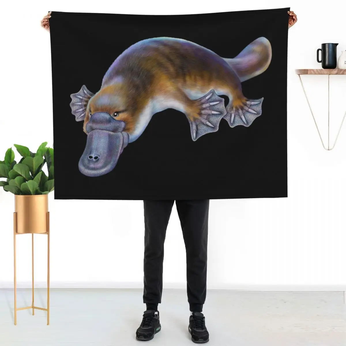 Platypus Throw Blanket Lightweight Warm Blanket for Indoor Outdoor Use