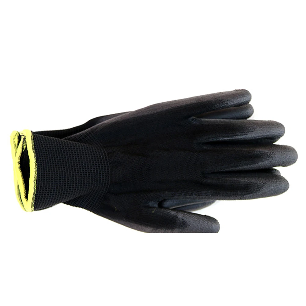 

3 Pairs Black Work Gloves Safety Multipurpose Protection Ventilation Durable Thickened Men Women Construction Carpentry DIY L