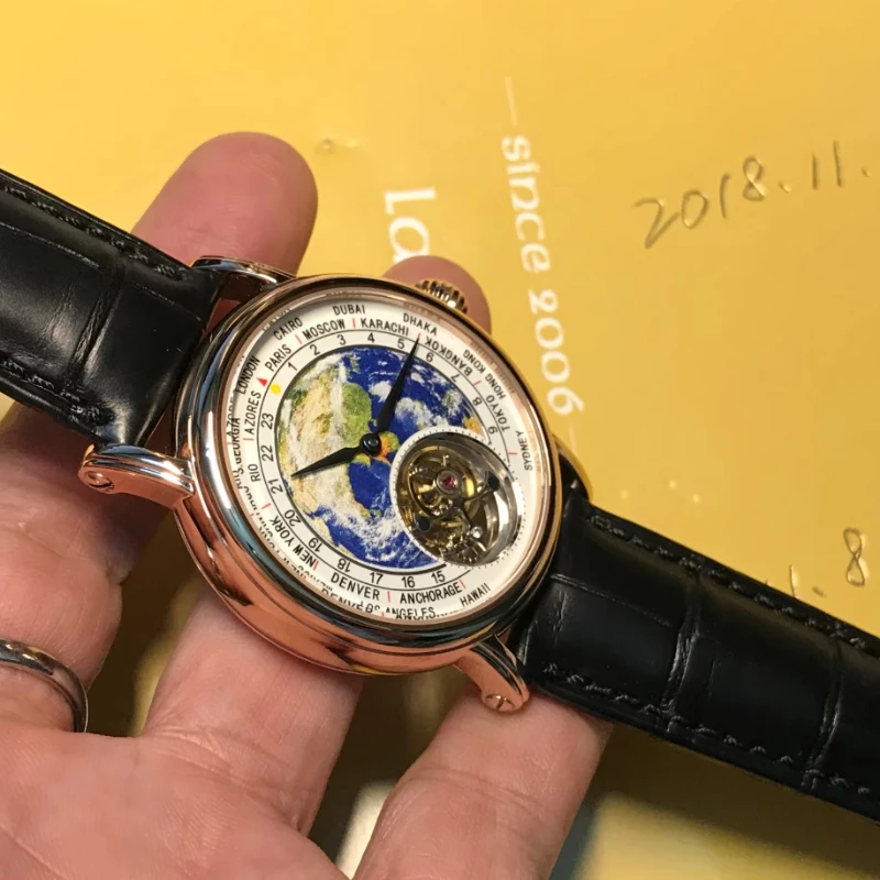 

Часы с 3D-турбийоном и глобусом, 40 мм. Мужские механические часы с турбийоном и сапфировым стеклом