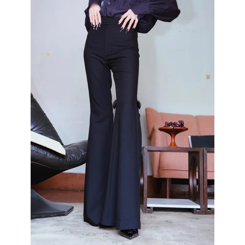 

Teenage Four Seasons High Waist Drop Feeling Floor Pulling Bellbottom Pants High Quality Casual Plus Tall Floor Pulling Pants