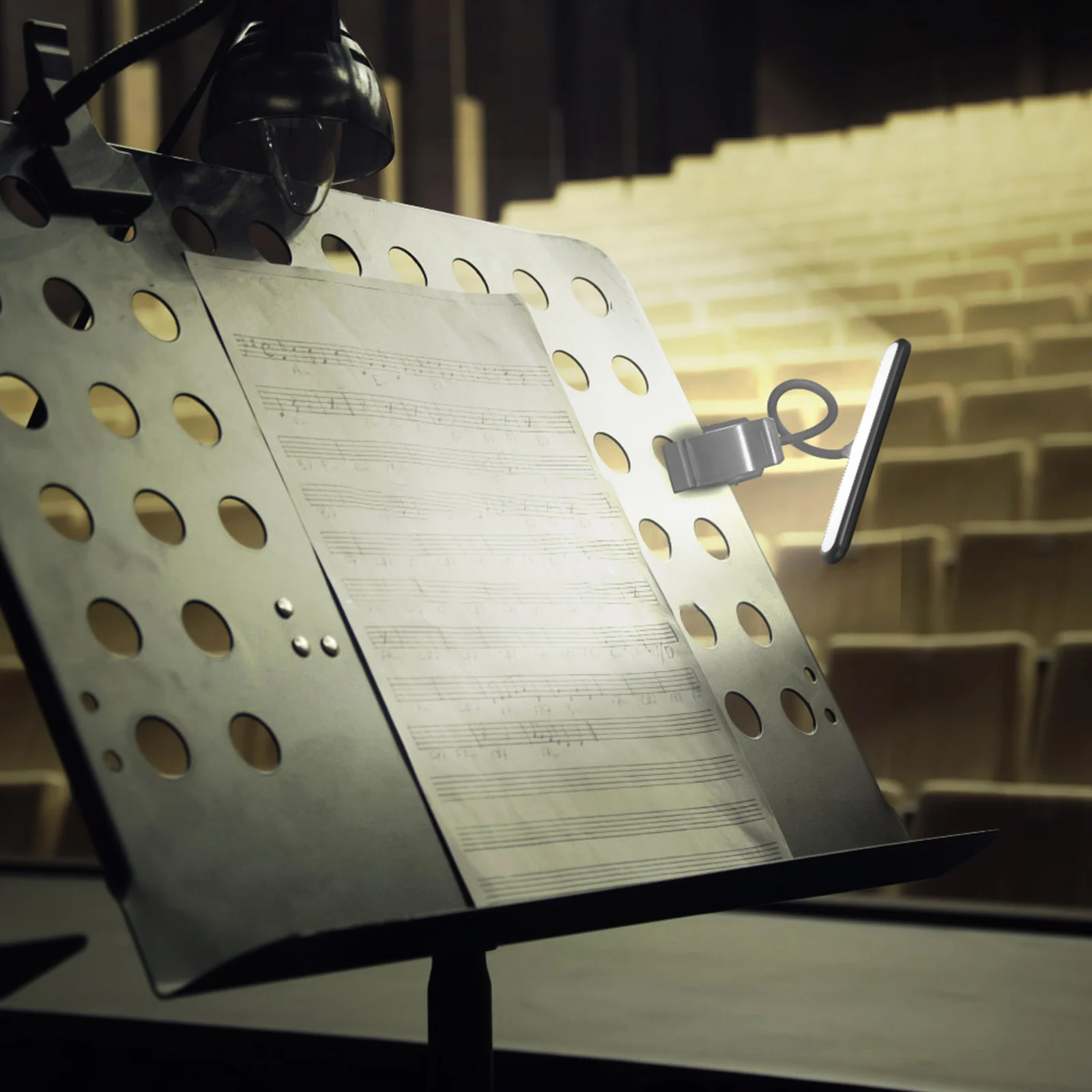 

Светодиодный настольный светильник с зажимом, перезаряжаемая лампа для чтения книг с индикатором питания для пианино, пюпитр, легкий портативный глаз