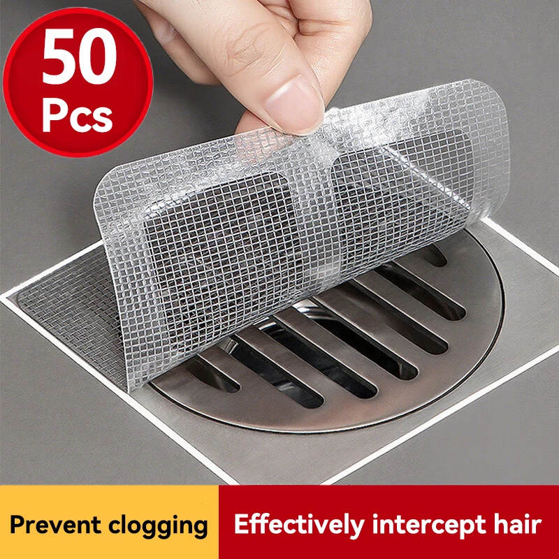 

Disposable Hair Catchers for Shower Mesh Shower Drain Covers - Floor Sink Strainer Filter Mesh Stickers Bathroom Accessories