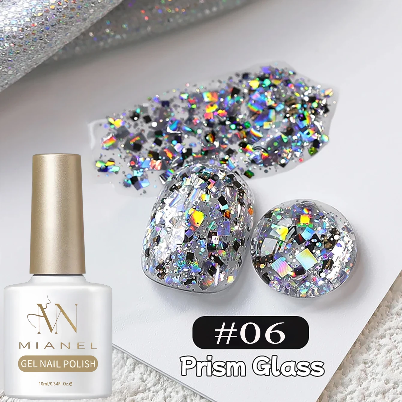 2026 New Style Sparkling Glitter Gel Nail Polish White Nails Pink Nails Super Flash Blue Black Glitter
