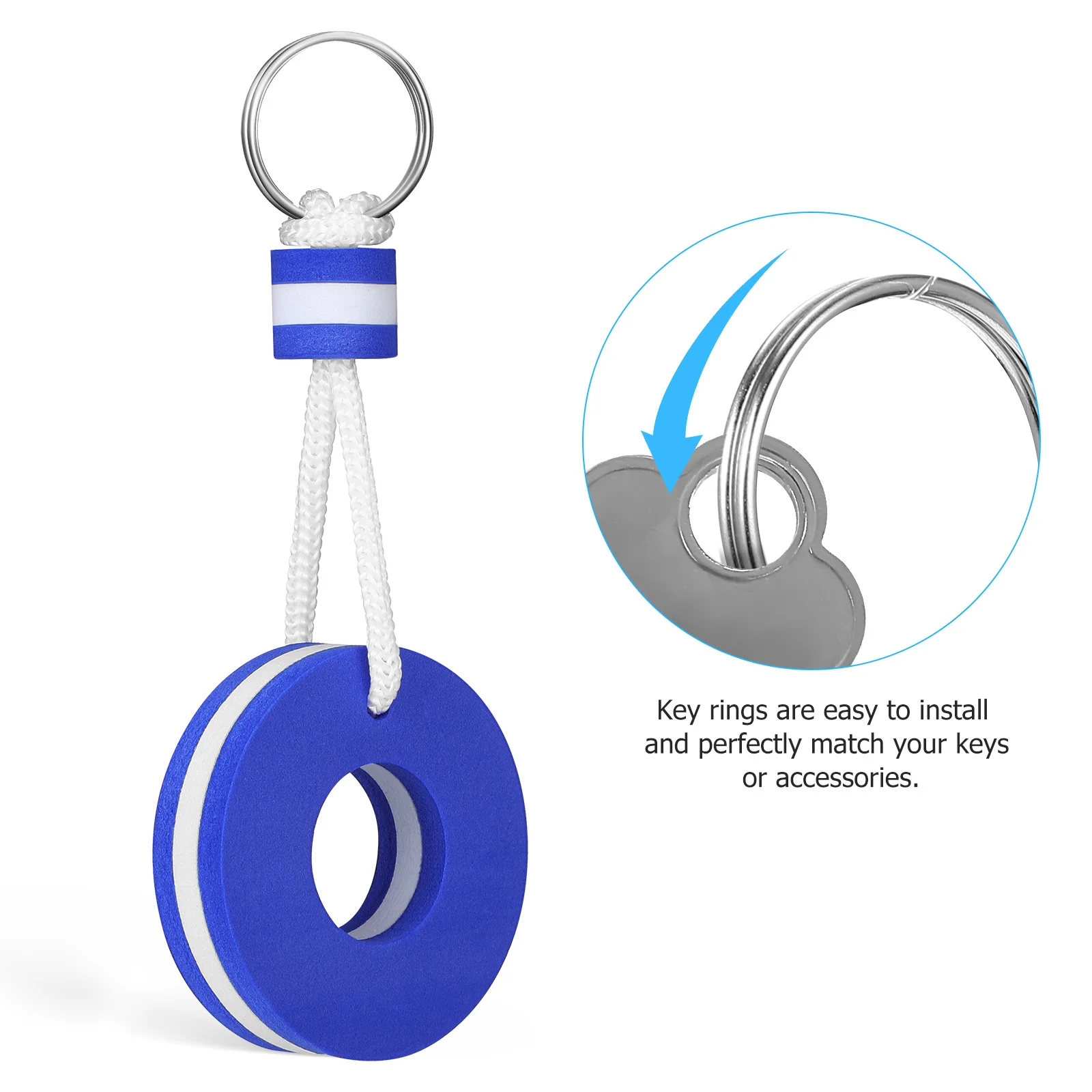 3 قطعة سلاسل المفاتيح العائمة مقاوم للماء مشرق اللون المفاتيح اكسسوارات للرجال الرياضات المائية القوارب الصيد تجمع السباحة