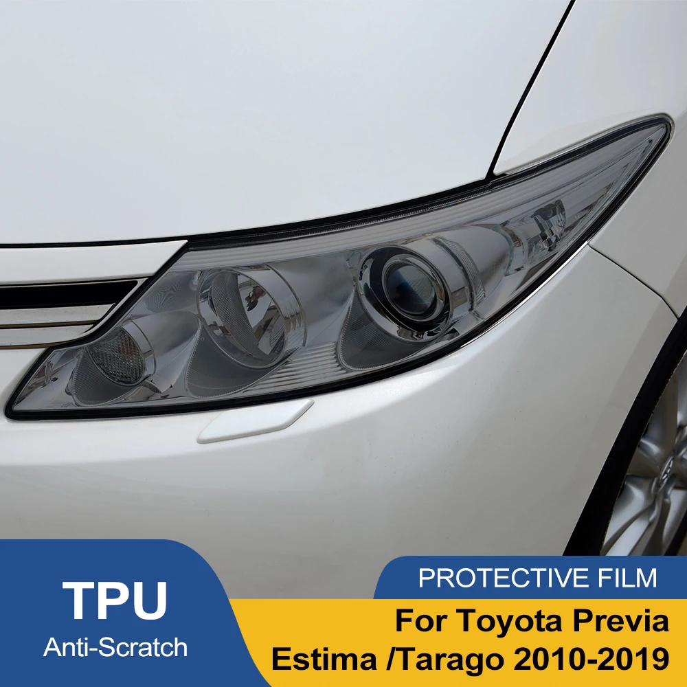 

Для Toyota Previa/Estima/Tarago 2010-2019: Защитная пленка для фар, дымчато-черная, предварительно вырезанная, антицарапийная, глянцевая виниловая пленка