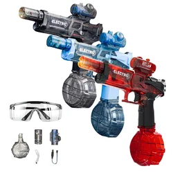 Electric Water Gun with Lights Automatic Water Gun Water Pistol Blaster Soaker Summer Outdoor Pool Water Toy for Adult Kid