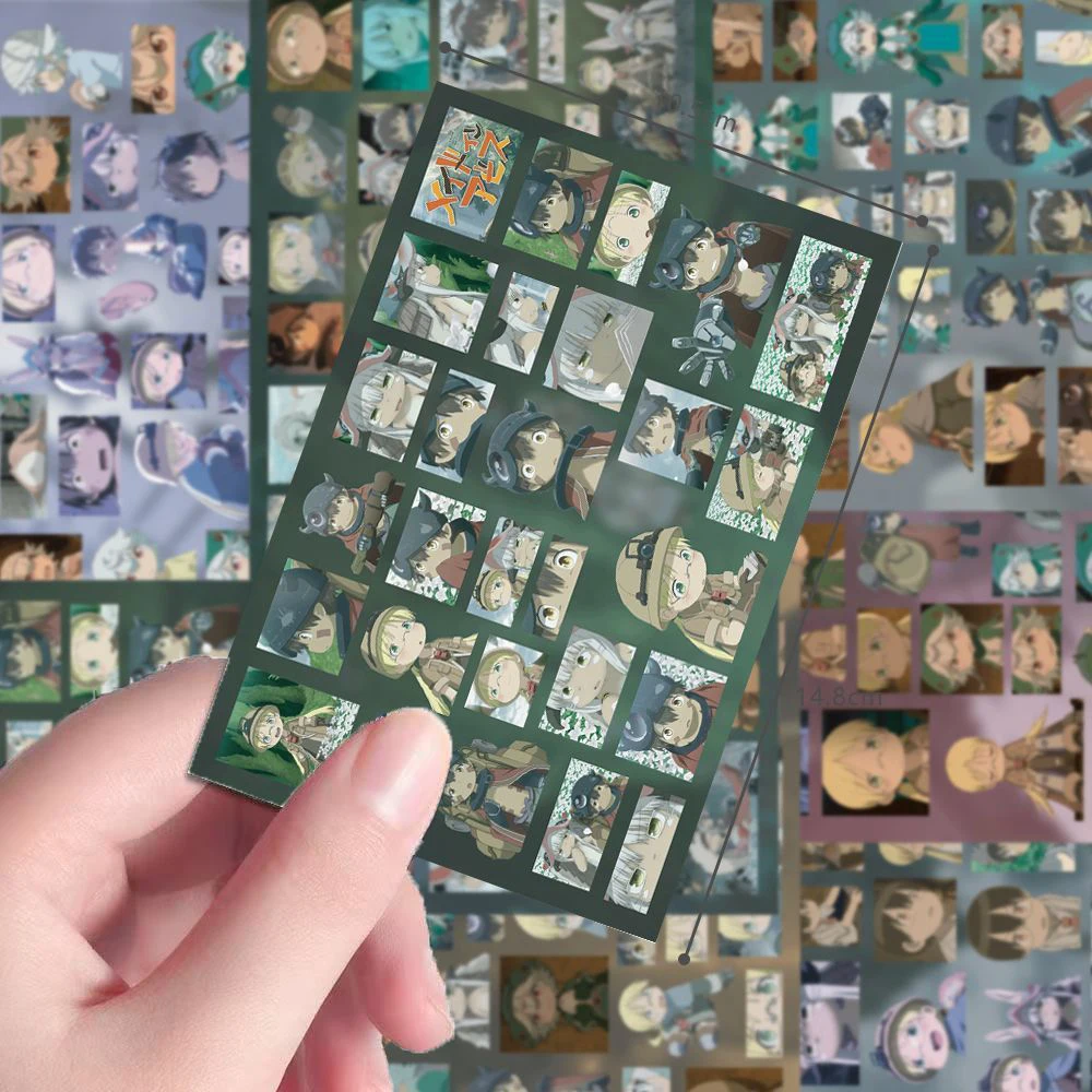 4/8Sheets Made In Abyss Anime Stickers Kawaii Riko Reg Cartoon Sticker Waterproof Scrapbooking Bike Laptop Kawaii Faputa Decal
