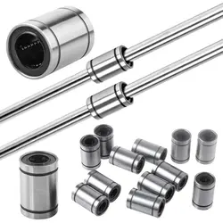 Linear Ball Bearings Part Bush Bushing Nickel Plated Chrome Steel Rods Shaft CNC Parts for 3D Printers