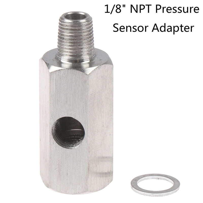 

1/8'' BSPT Oil Pressure Sensor Tee to NPT Adapter Turbo Supply Feed Line Meter