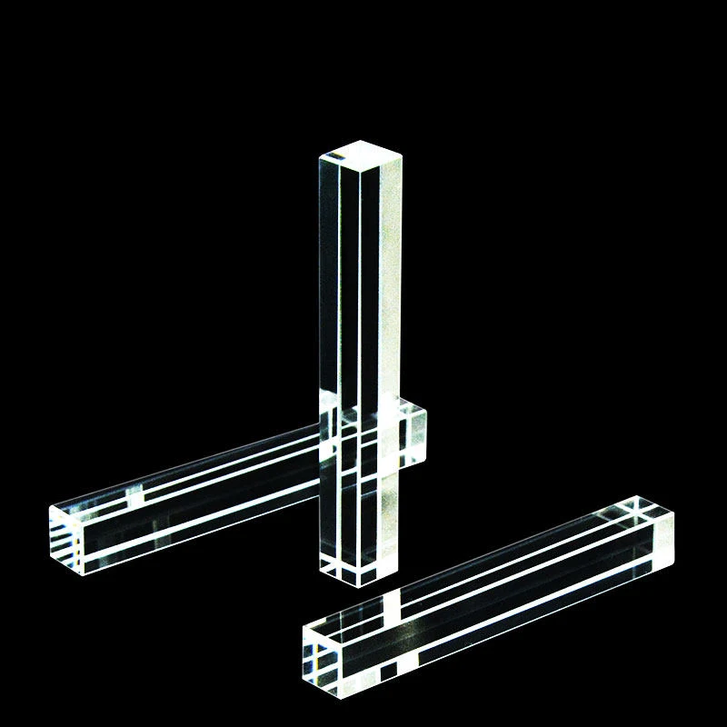 Quartz light guide rod square 6.5x6.5x50mm, high temperature resistance, acid and alkali resistance, high transparency, UV
