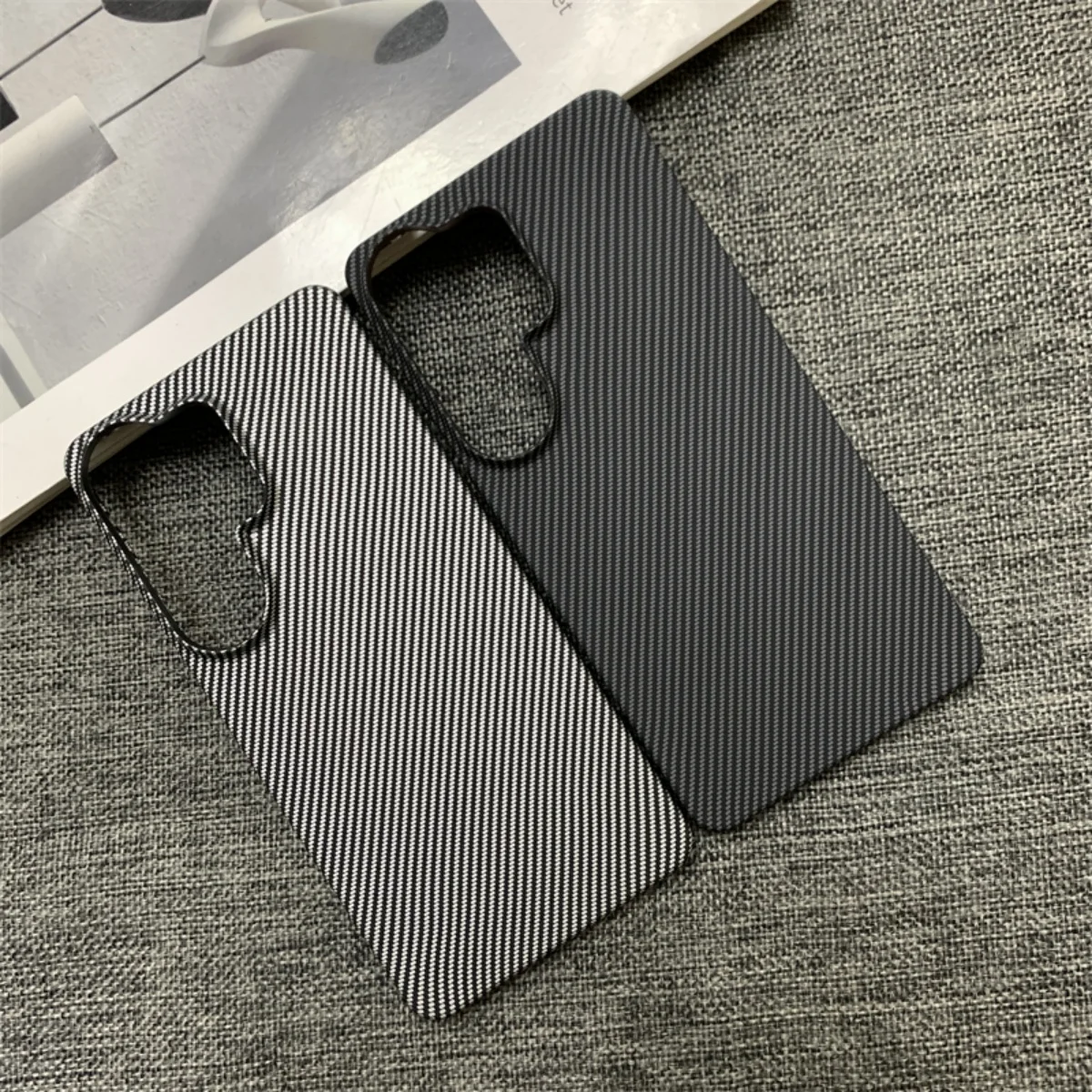 Ultra Thin Carbon Fiber Pattern Plastic Case For Samsung S26 S25 S24 S23 Ultra Plus Luxury Shockproof Hard PC Armor Phone Cover