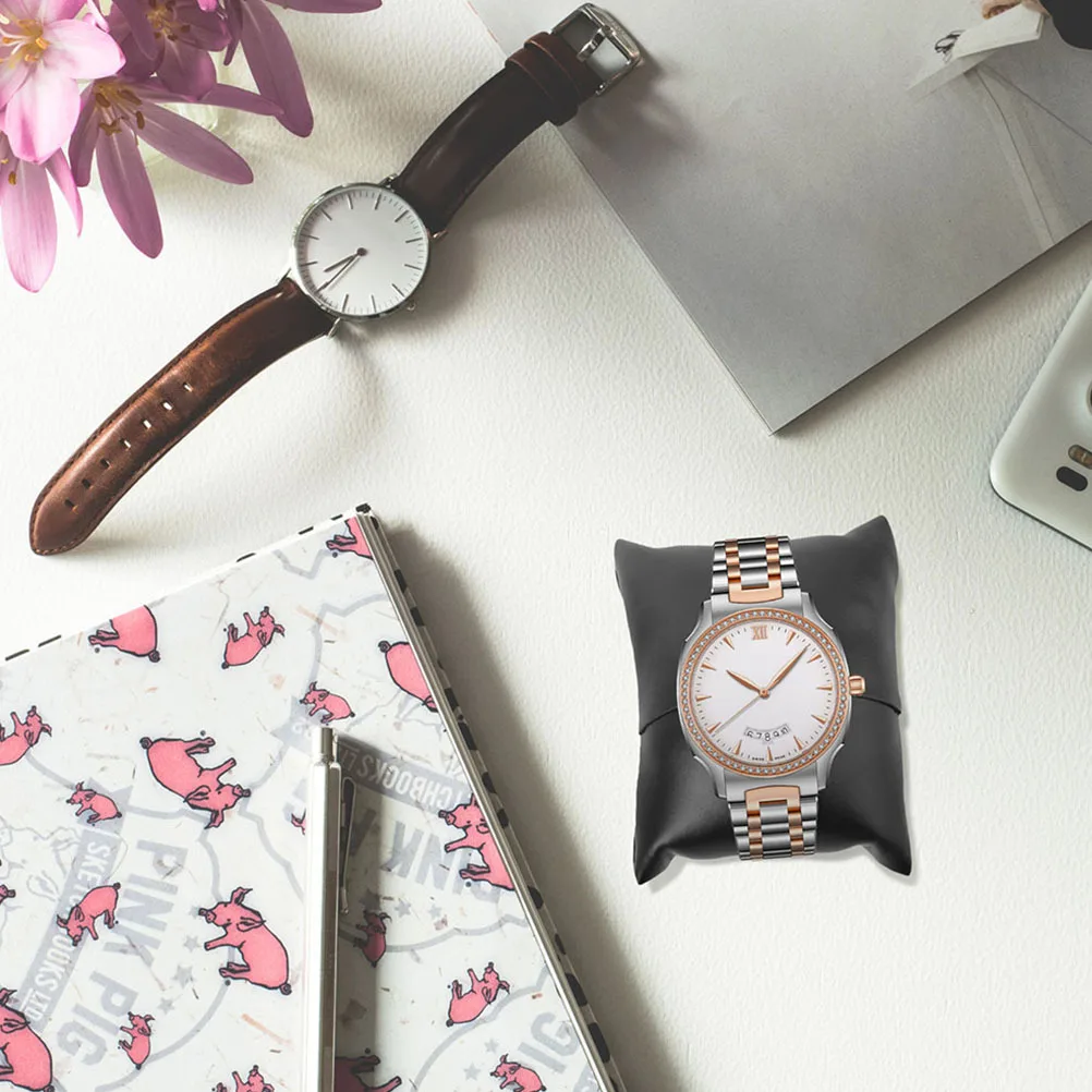 

8pcs Watch Pillows Pu Jewelry Display Holders For Bracelets Watches Bangles Anklets Retail Store Craft Exhibition