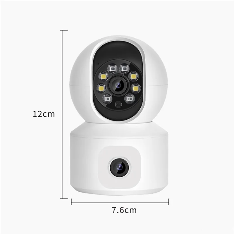 B90B-8MP Dual Lens Wifi IP Camera For Smart Homes, Enhanced Baby Monitor With Color Night Vision And Automatic Human Tracking
