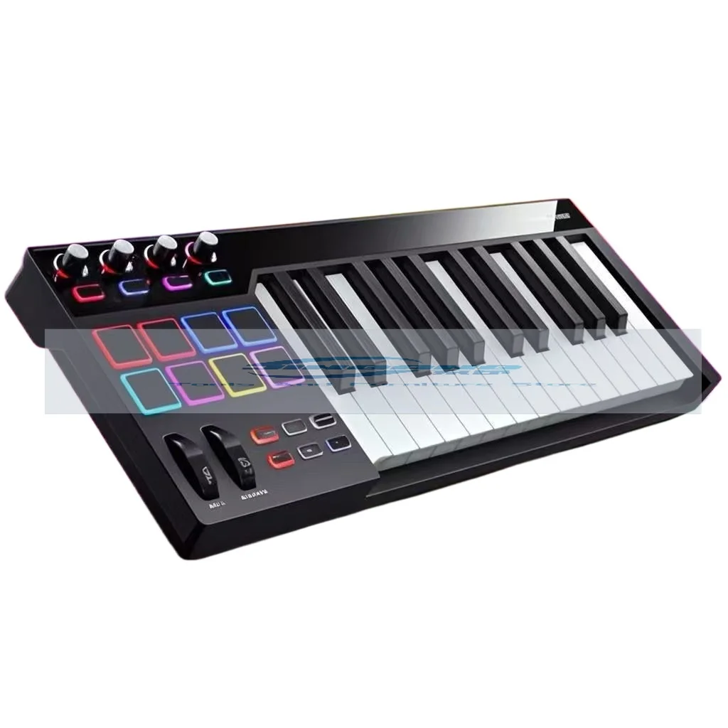 Teclado MIDI percusión arreglador profesional MIDI inalámbrico 25 controlador música Audio electrónico portátil