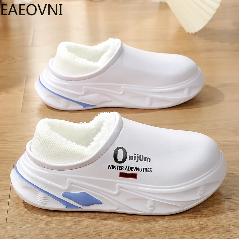 New Style Couple's Slippers Cotton Keep Warm Casual Waterproof Mens Women Slipper Bedroom Designer Fashion Non-slip Mans Shoes