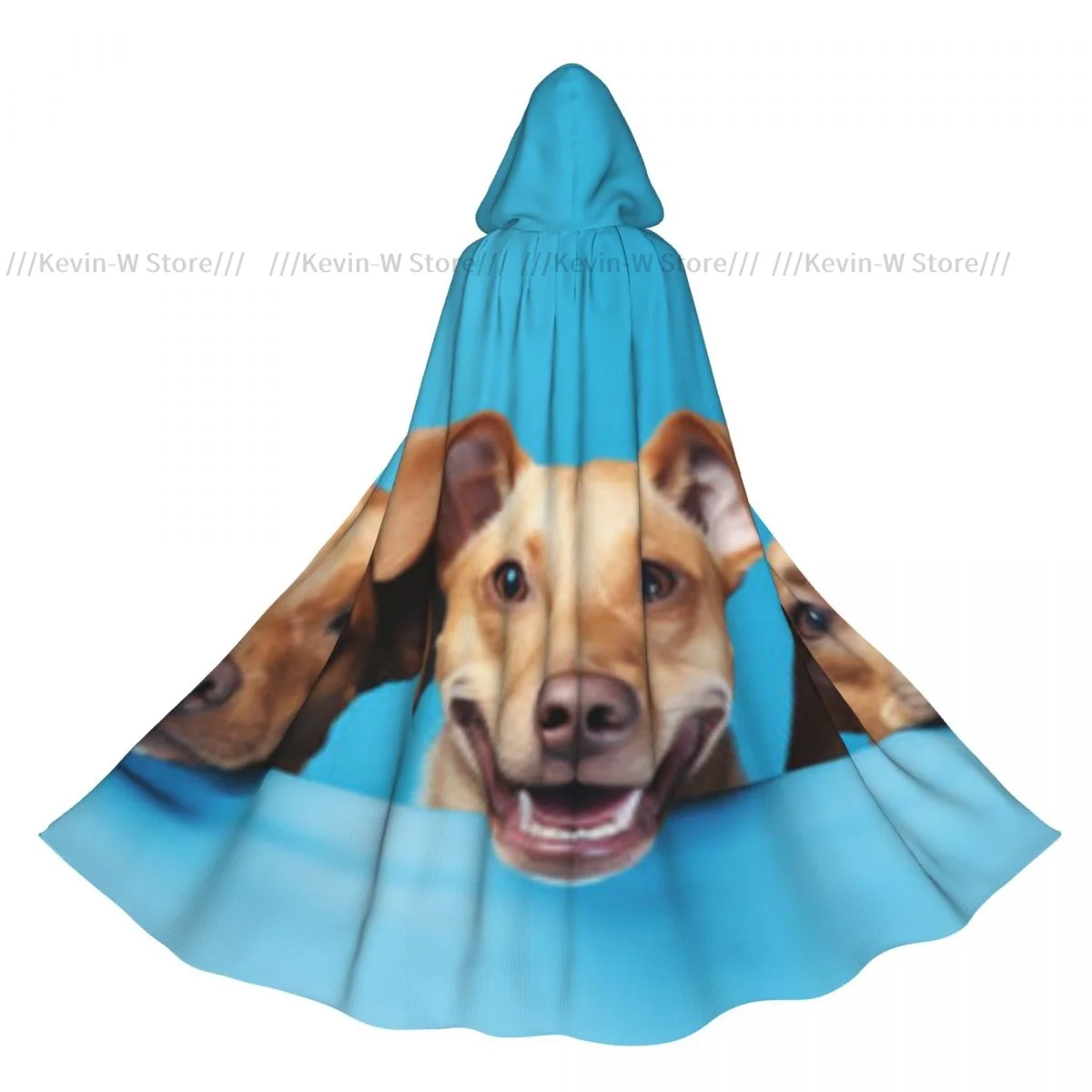 

Unisex Witch Party Reversible Hooded Adult Vampires Cape Cloak Cute Dogs Heads