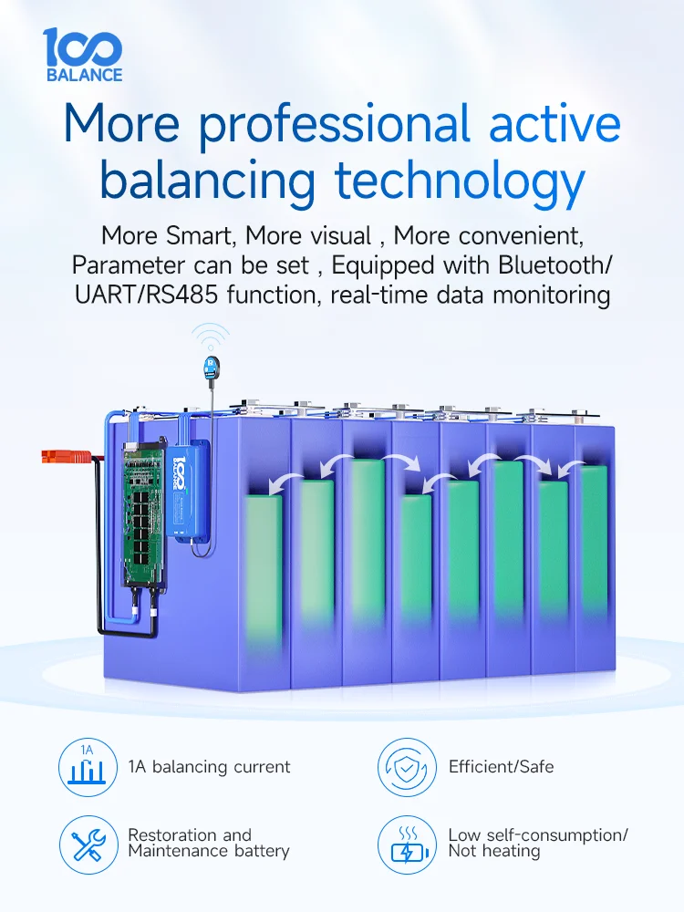 100BALANCE Smart Active Balancer 4S Equalizer bluetooth bt UART 1A 5A 6S 8S 10S 12S13S14S15S16S20S24S Li ion Lifepo4 Lto Battery