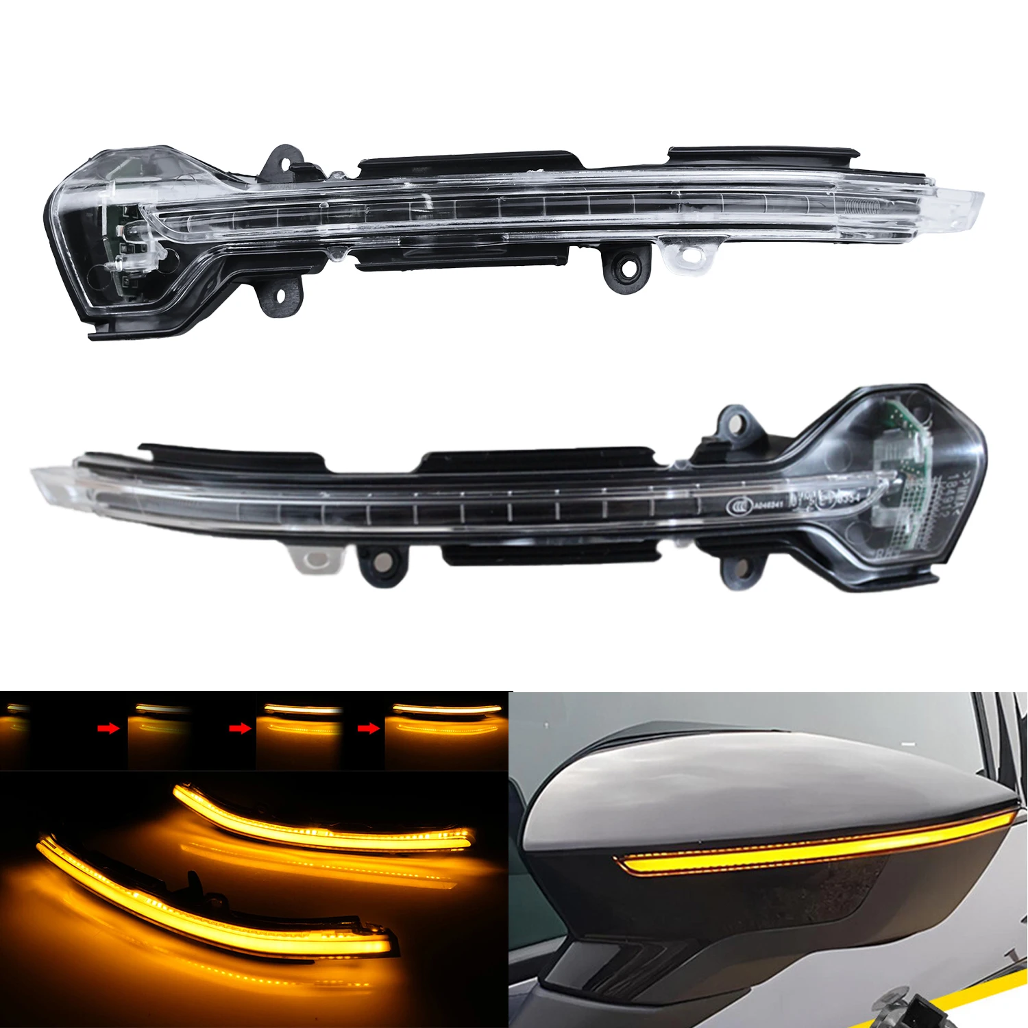 2Pcs  Dynamic LED Turn Signal Side Mirror Indicator Smoked Lens for Seat Leon MK3 5F 2013-2020 Ibiza MK5 Arona 2017-2020