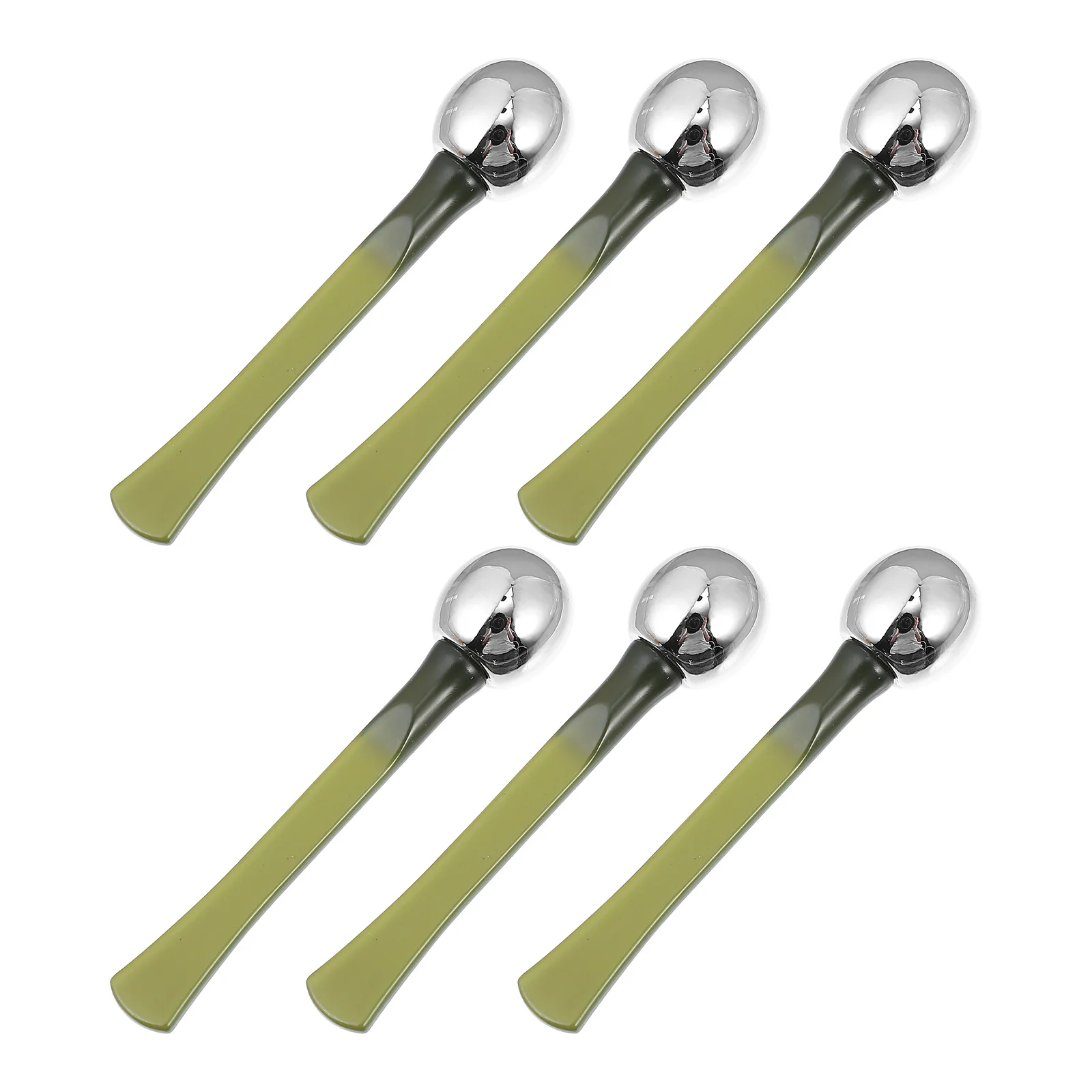6 pezzi in metallo applicatore per crema per gli occhi asta per massaggio strumento per la cura della pelle antirughe bastoncino per massaggio facciale forniture di bellezza barra per crema per gli occhi