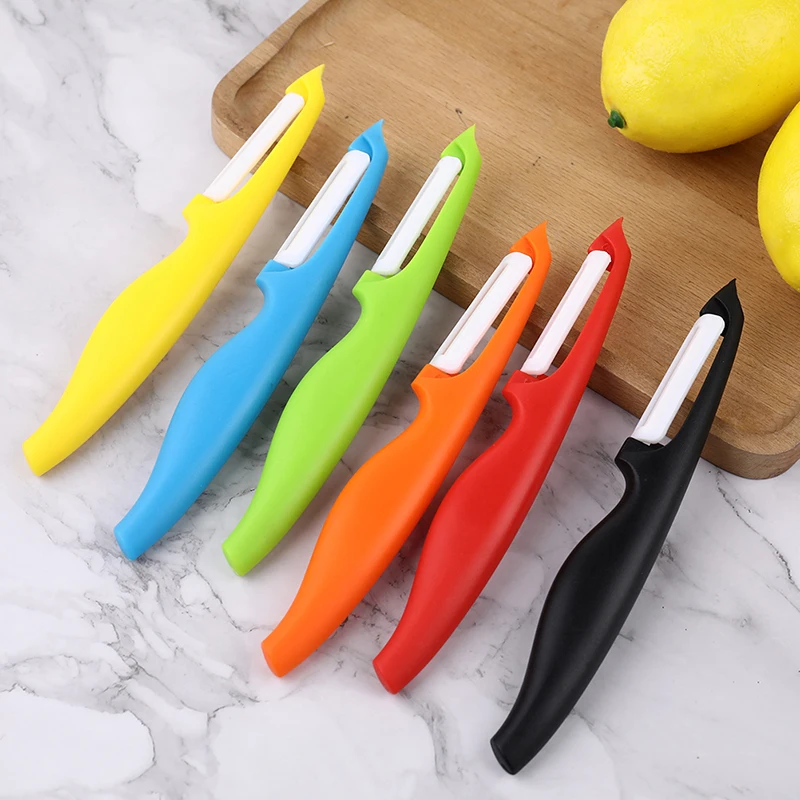 1Pc Kitchen Slicer Melon Gadgets Zirconia Ceramics Fruit Peeler Pruner Radish Potato Cutter Kitchen Tools Vegetable Peeler Knife