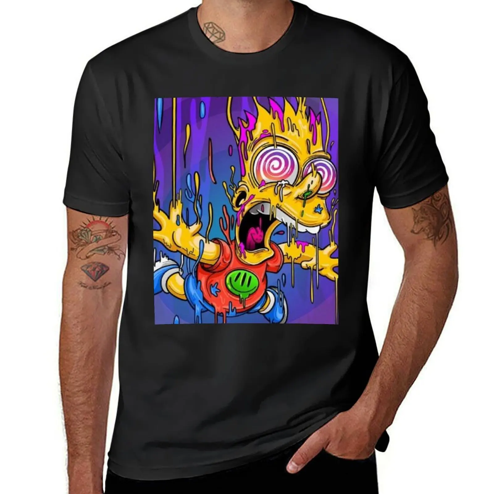 Bart T-Shirt blacks vintage funnys plain Men's t shirts