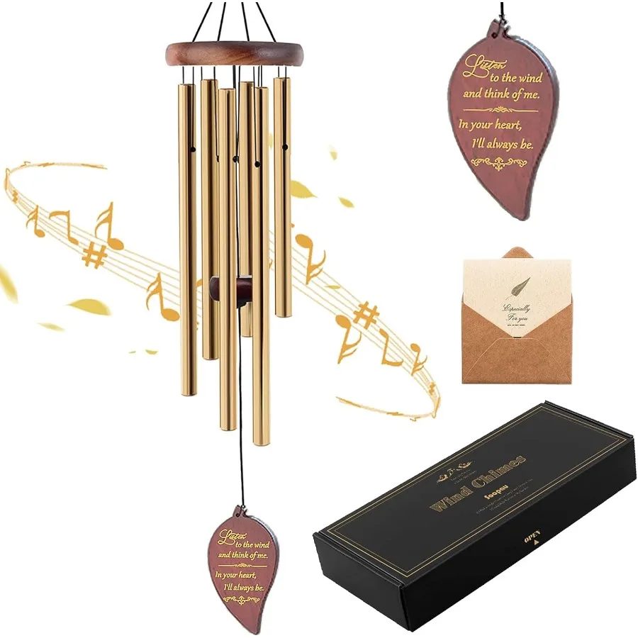 

Wind Chimes for Outside 30 Wooden Sympathy Wind Chimes Memorial Wind Chime for Loss of Loved One Mother Father Sympathy Gift Ho