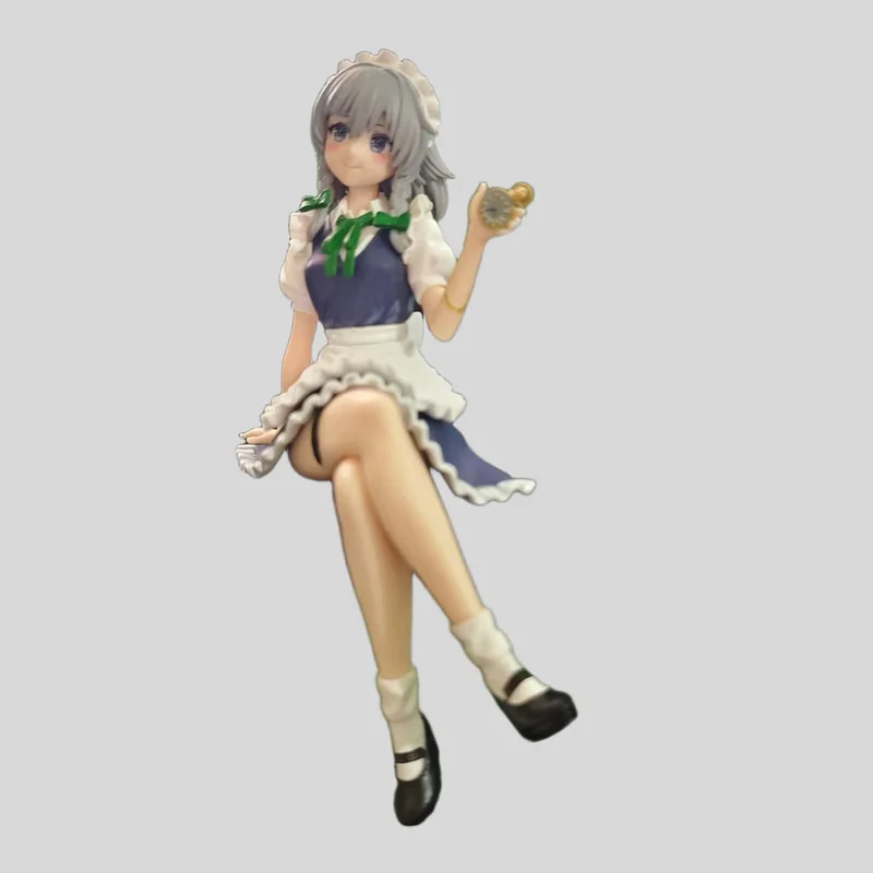 

Touhou Project Izayoi Sakuya Noodle Stopper Figure Cute Anime Figure PVC Model Doll Desktop Ornament Collection Gift for Anime