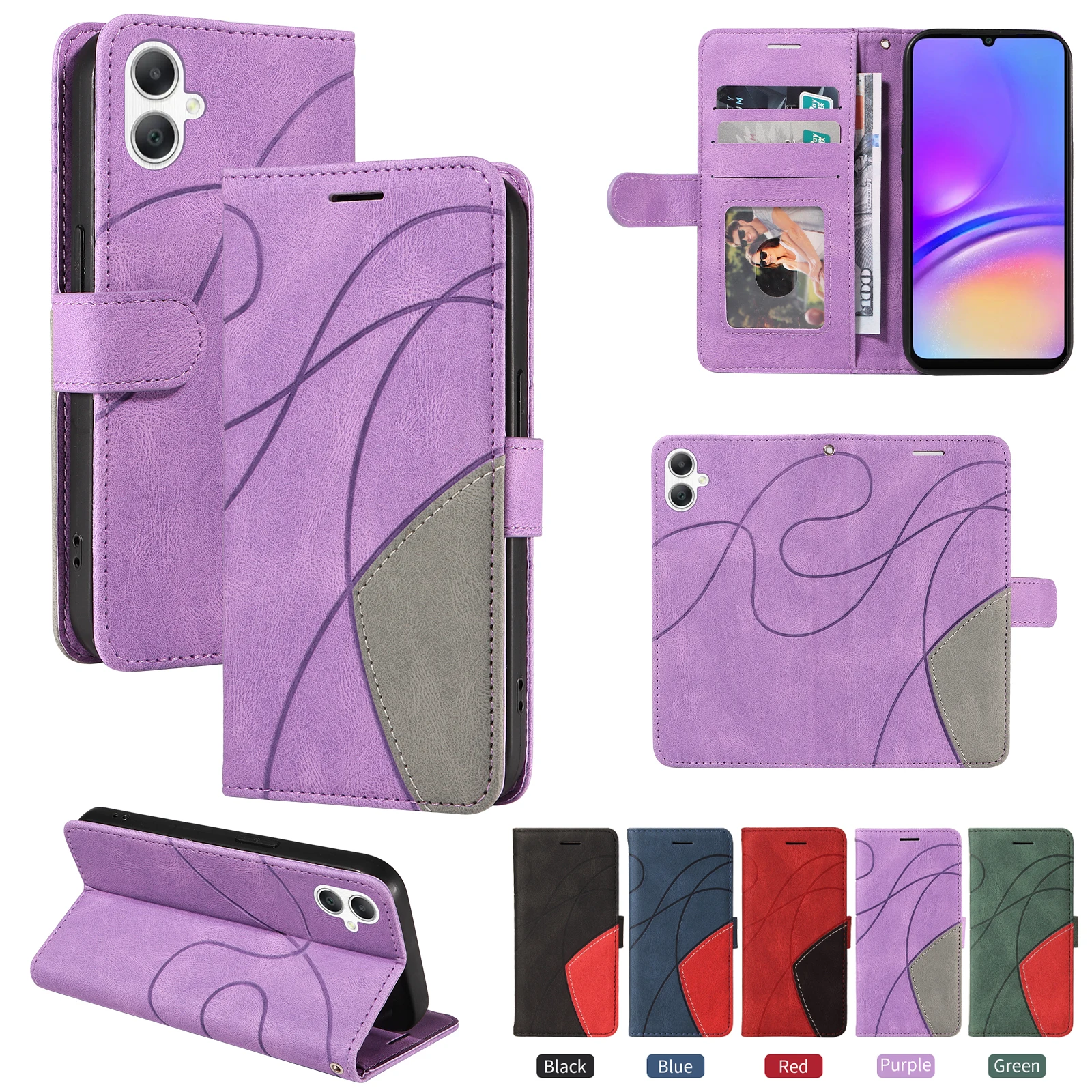 CxdMagnetic Wallet Case for Samsung GalaxyA05 A05S A12 A13 A14 A15 A22 A23 A25 A24 A32 A33 A35 A42 A52 A72 A73Leather Flip Cover #1