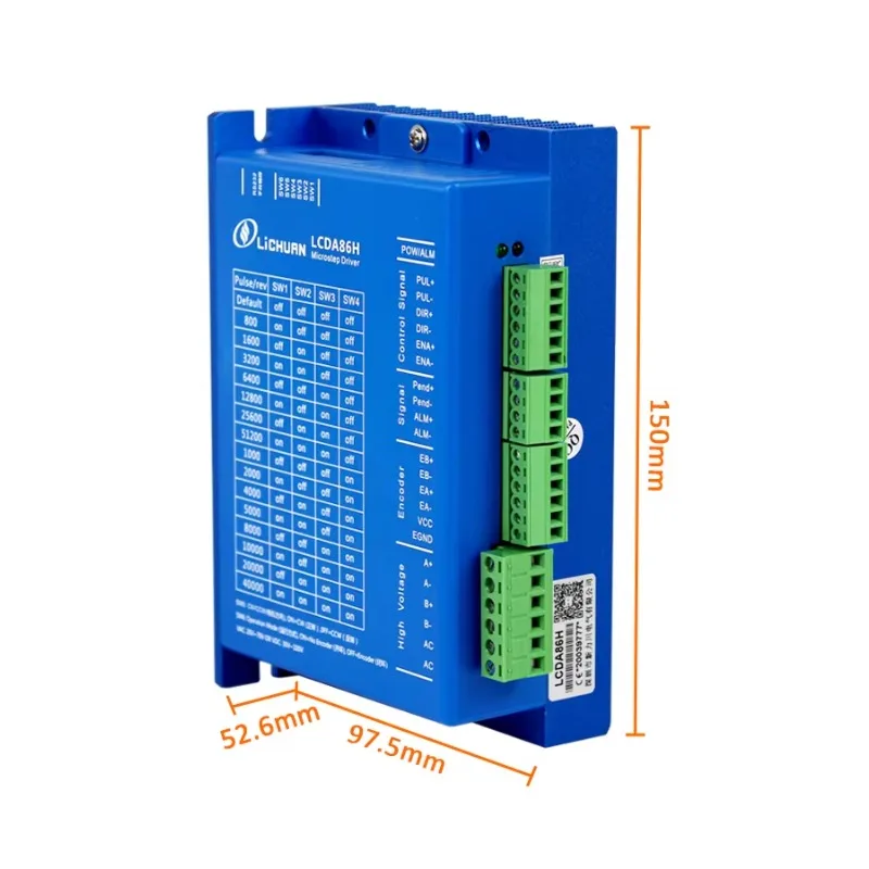 MYT Lichuan Nema 24 5.5Nm محرك متدرج بحلقة مغلقة سائق DC48V 7A مع مجموعة كابل التشفير 3M 1000ppr التشفير LC60H2127 + LCDA86