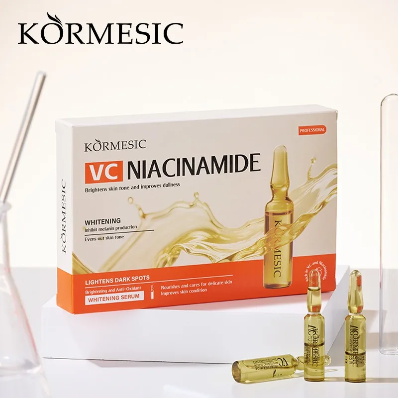 Conjunto de Sérum em Ampola de Vitamina C e Nicotinamida, Hidratante, Clareador, Redutor de Rugas, Sérum Anti-Envelhecimento para Cuidados com a Pele 