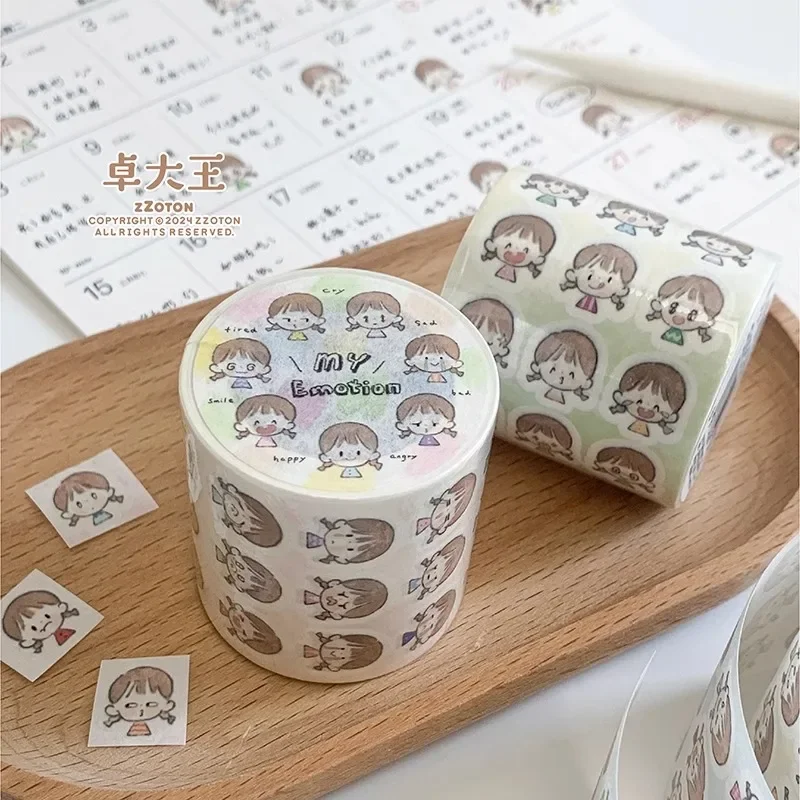 papel bonito washi tape muitas expressoes happy daily sticker roll diario 01