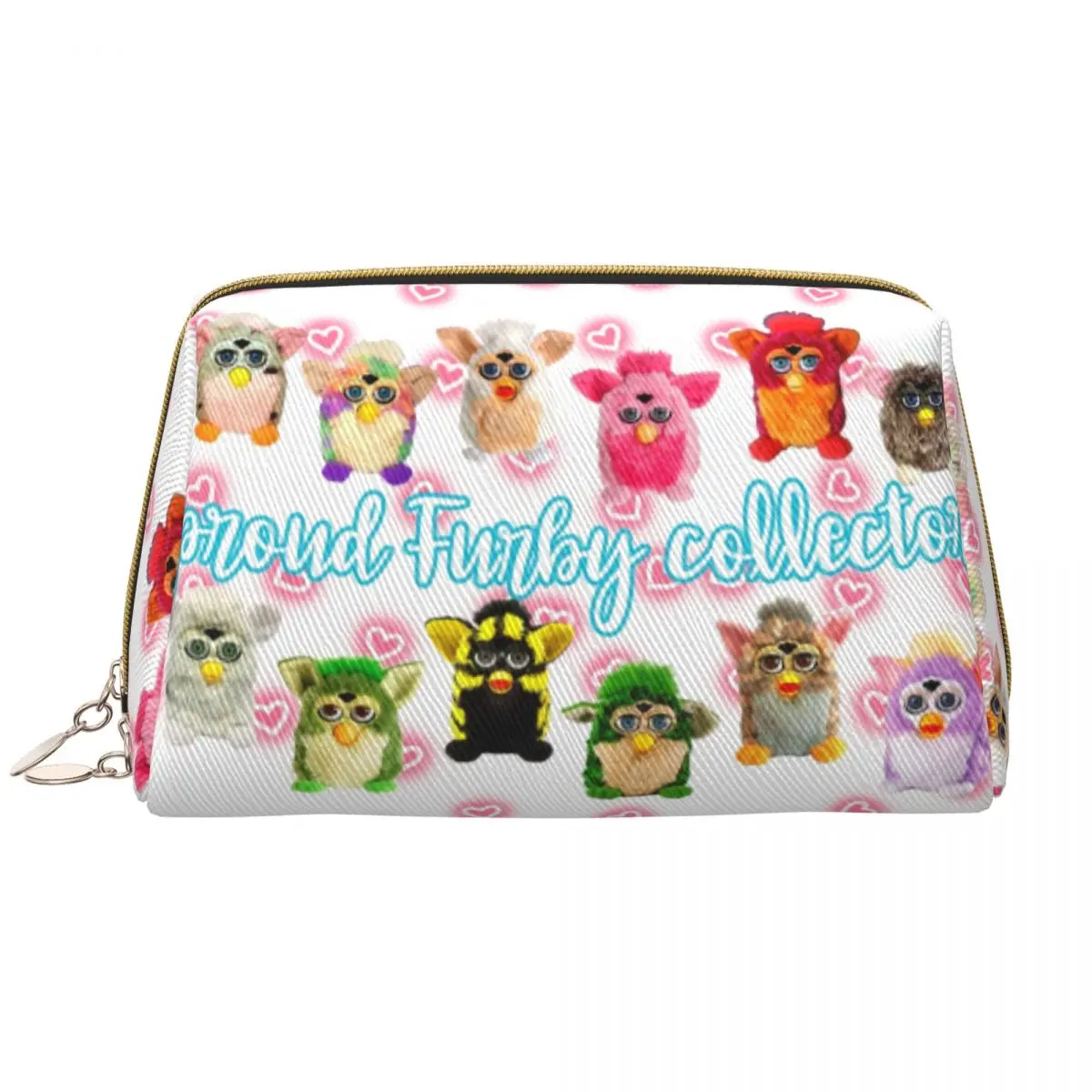 Kawaii Proud Furbys Collector Travel Toiletry Bag for Women Makeup Cosmetic Organizer Beauty Storage Dopp Kit