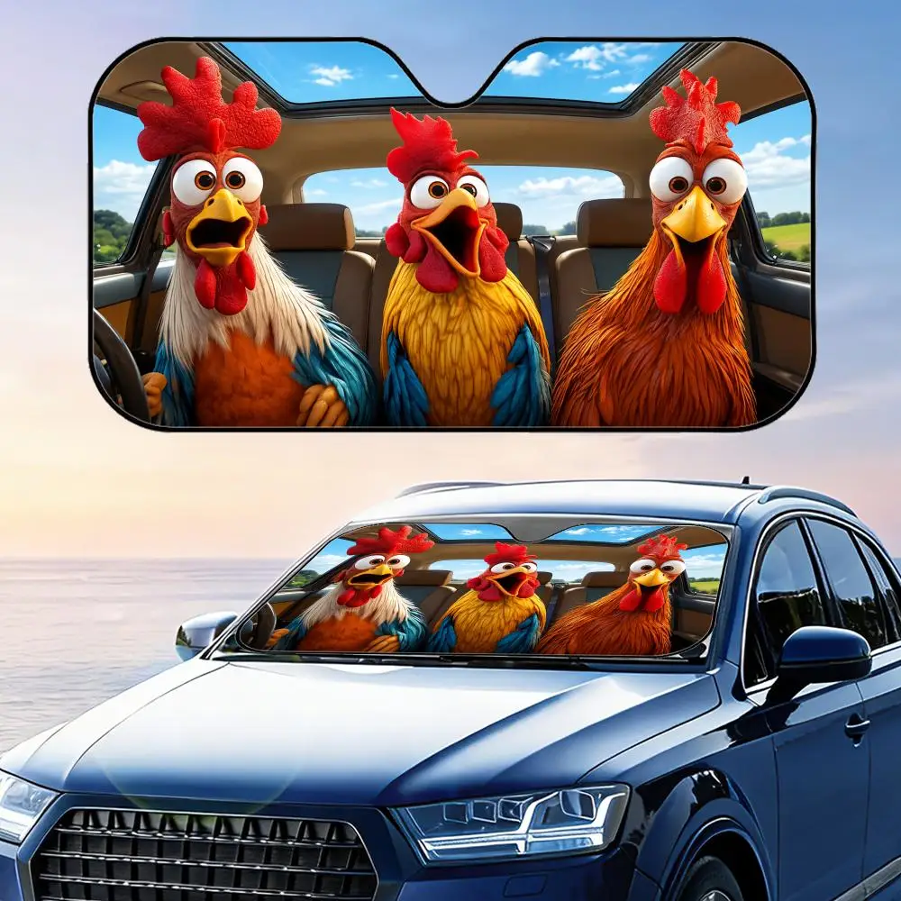 

Interesting Animal Journey Sun Visor Foldable Universal Car Windshield Sun Shade UV Protection Heat Insulation Foldable Cover
