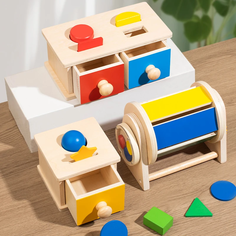 

Набор из четырех предметов, развивающие и интеллектуальные строительные блоки для младенцев, игрушка Монтессори для раннего образования, подходящая форму для