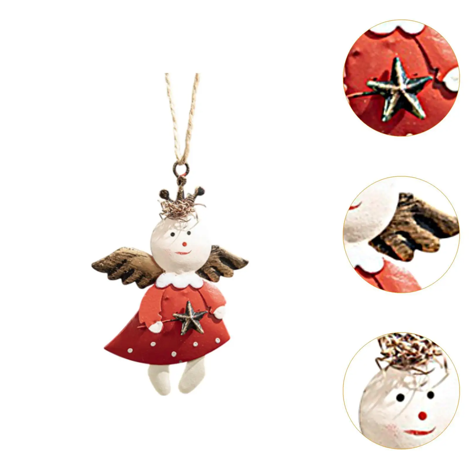 Adorno colgante para árbol de Navidad, decoración navideña de Metal para cafetería, oficina, cumpleaños