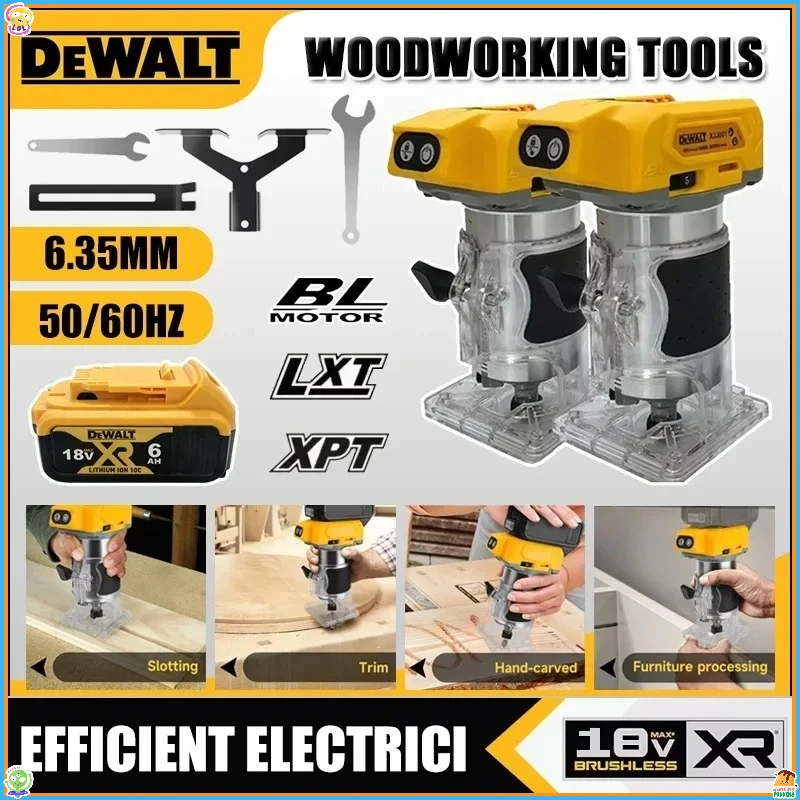 

Беспроводной электрический фрезер Dewalt 30000 об/мин для обработки дерева, гравировки и нарезки пазов, 18В