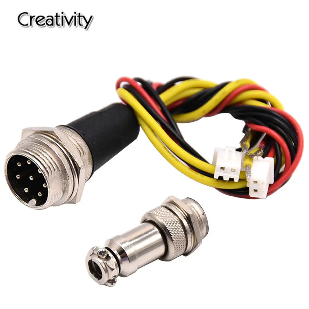 Creativity 3D Printer Parts Upgraded Heated Bed Wire 2 Pin for CR10 Attach Aviation Joint Connector Hot Bed Cable