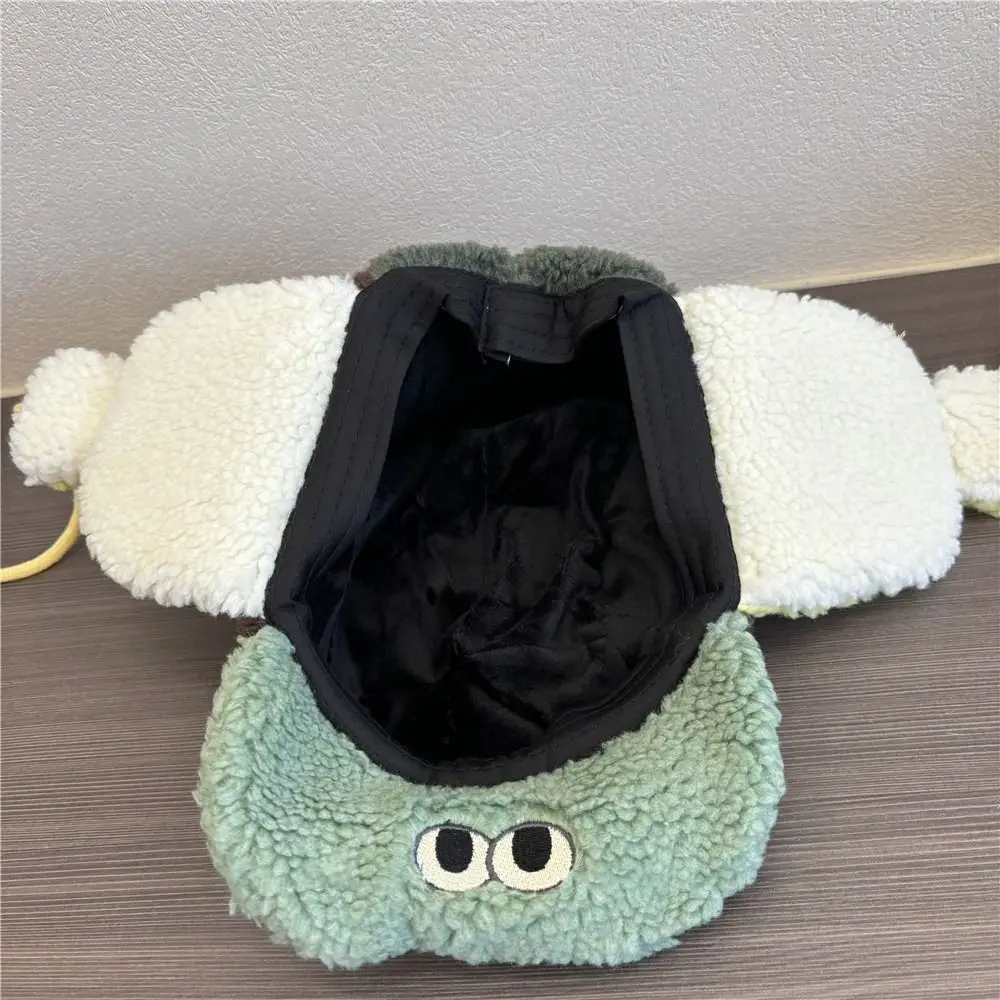 귀여운 양털 따뜻한 레이펑 모자 한국 스타일 겨울 따뜻한 플립 커프 플립 캡 두꺼운 부드러운 어린이 플랩 캡 스케이팅용