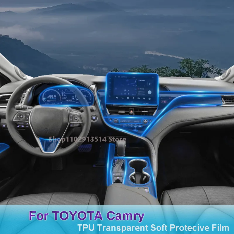 

For TOYOTA Camry (2020-2021) Car Interior Center Console Transparent TPU Protective Anti-scratch Repair Film Car Repair Sticker