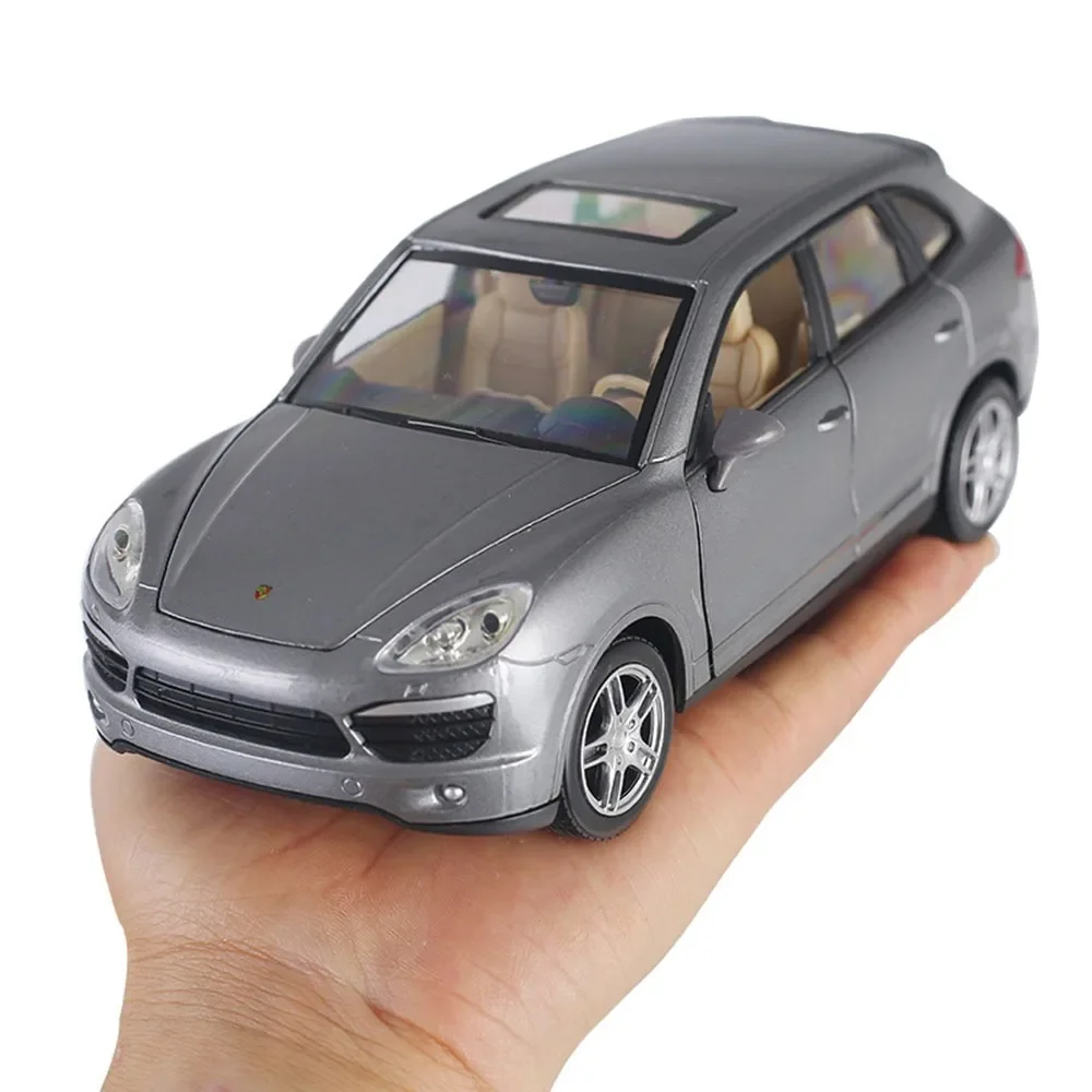 

1:24 Porsche Cayenne Alloy Car Model Toy Diecast Metal Vehicles Doors Opened Sound Light Pull Back Models Toy Gifts for Children