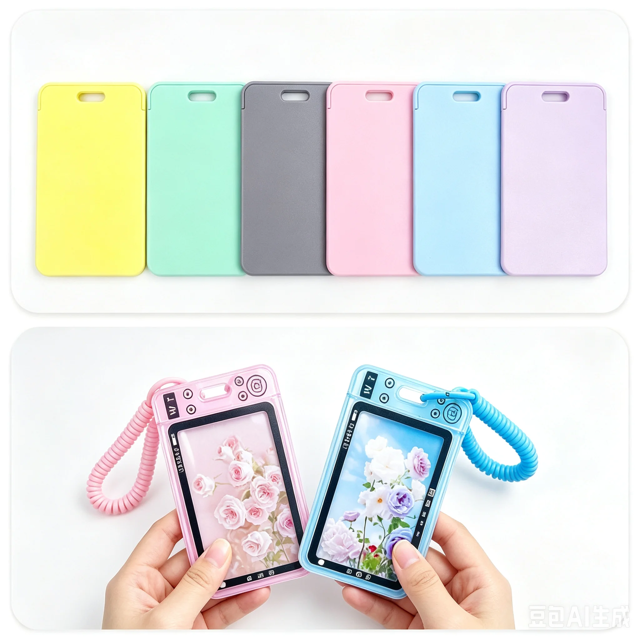 1pc Photocard Holder Photo Display Holder With Love Keychain Idol Picture Protector Sleeves Credit ID Cards Protective Case