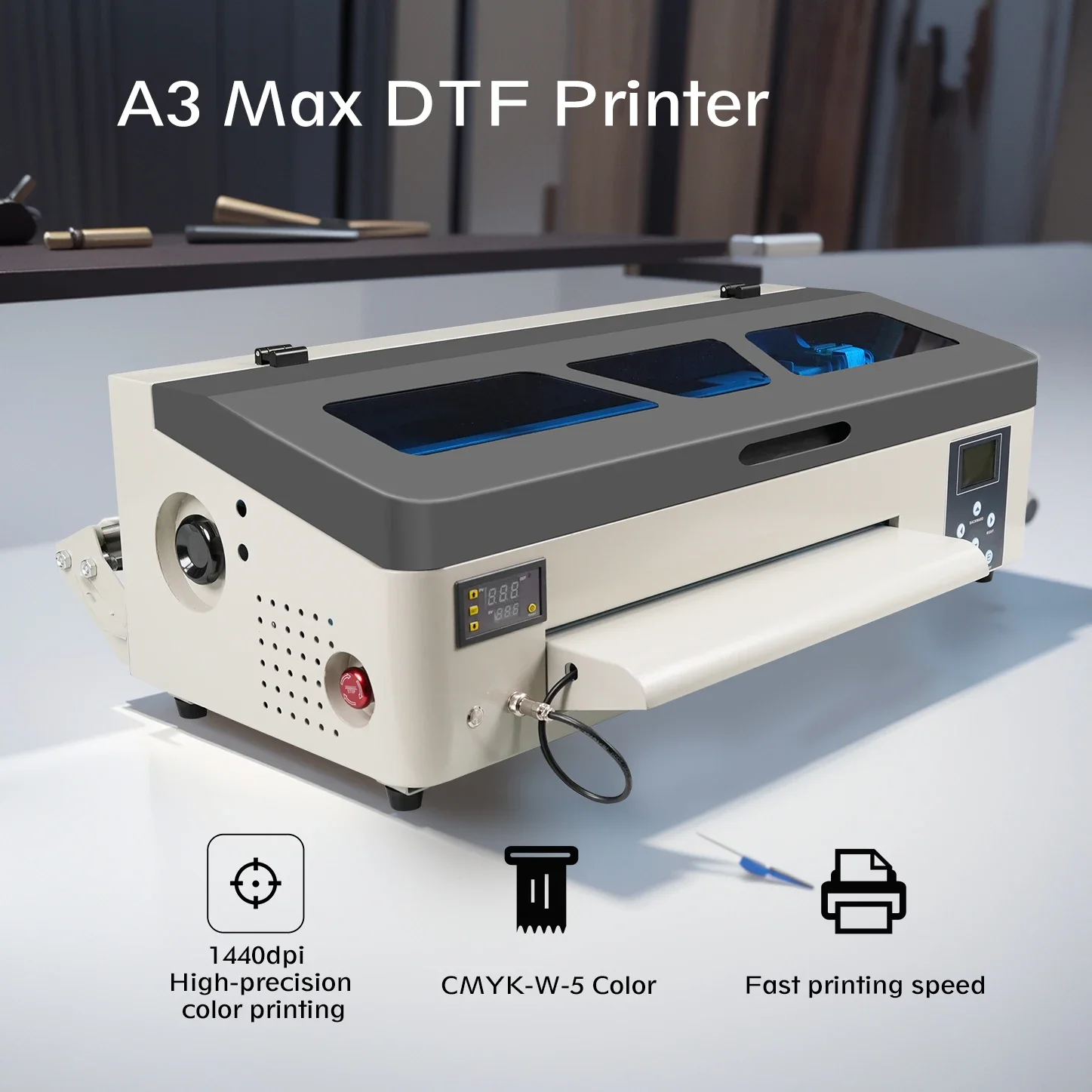 Erasmart New A3 Pet Film T Shirt Textile Printing Machine Digital Dtf Print Pet Film Printer A3+ Dtf Printers With Xp600 Head