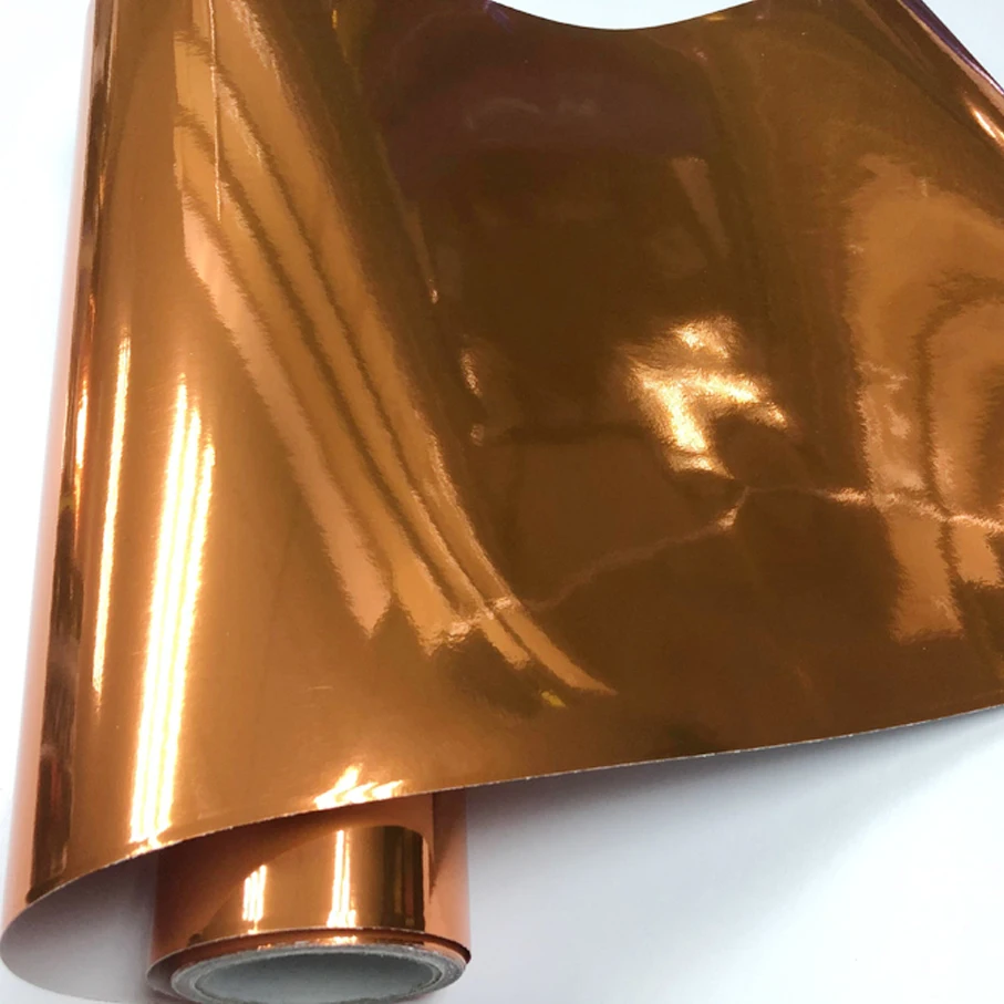 10/20/30/40/50/58X152 سنتيمتر عالية لمط مرآة برتقالية كروم مرآة مرنة الفينيل التفاف ورقة لفة فيلم سيارة ملصق مائي ورقة