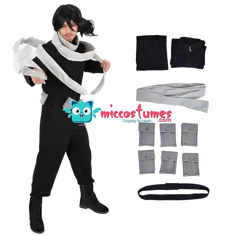 

Men's cosplay costume featuring a scarf belt and anime hero theme, suitable for Halloween anime exhibition parties